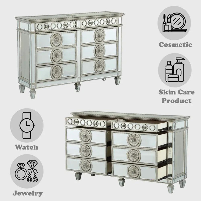 Varian - Dresser - Mirrored by Unique Piece Furniture