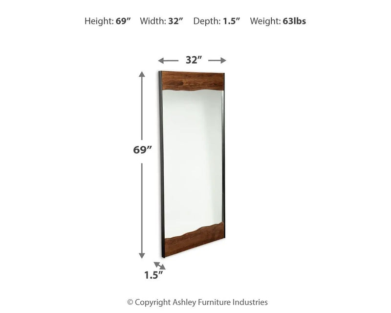 Panchali - Floor Mirror - Brown / Black by Unique Piece Furniture