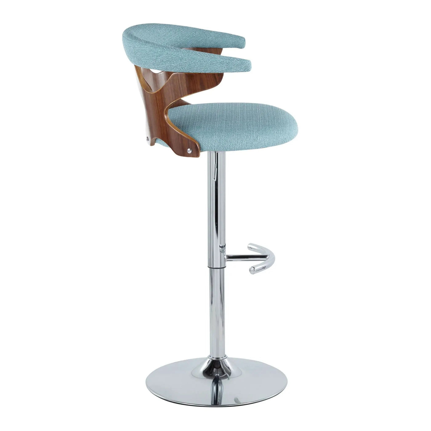 Gardenia - Mid Century Modern Adjustable Barstool With Swivel With Rounded T Footrest (Set of 2) by HouseOfZazla