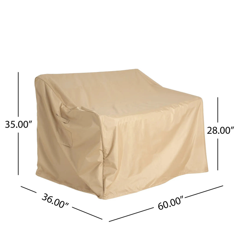 Shield Outdoor Loveseat Sofa Cover Beige by HouseOfZazla