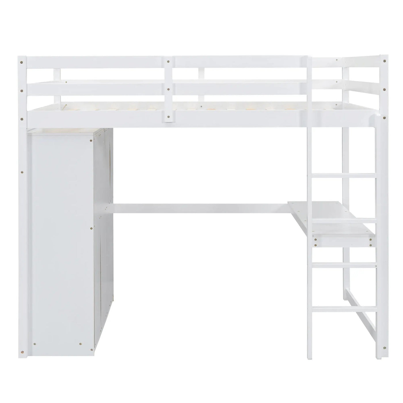 Loft Bed With Built In Wardrobe, Shelves And Drawers by HouseOfZazla