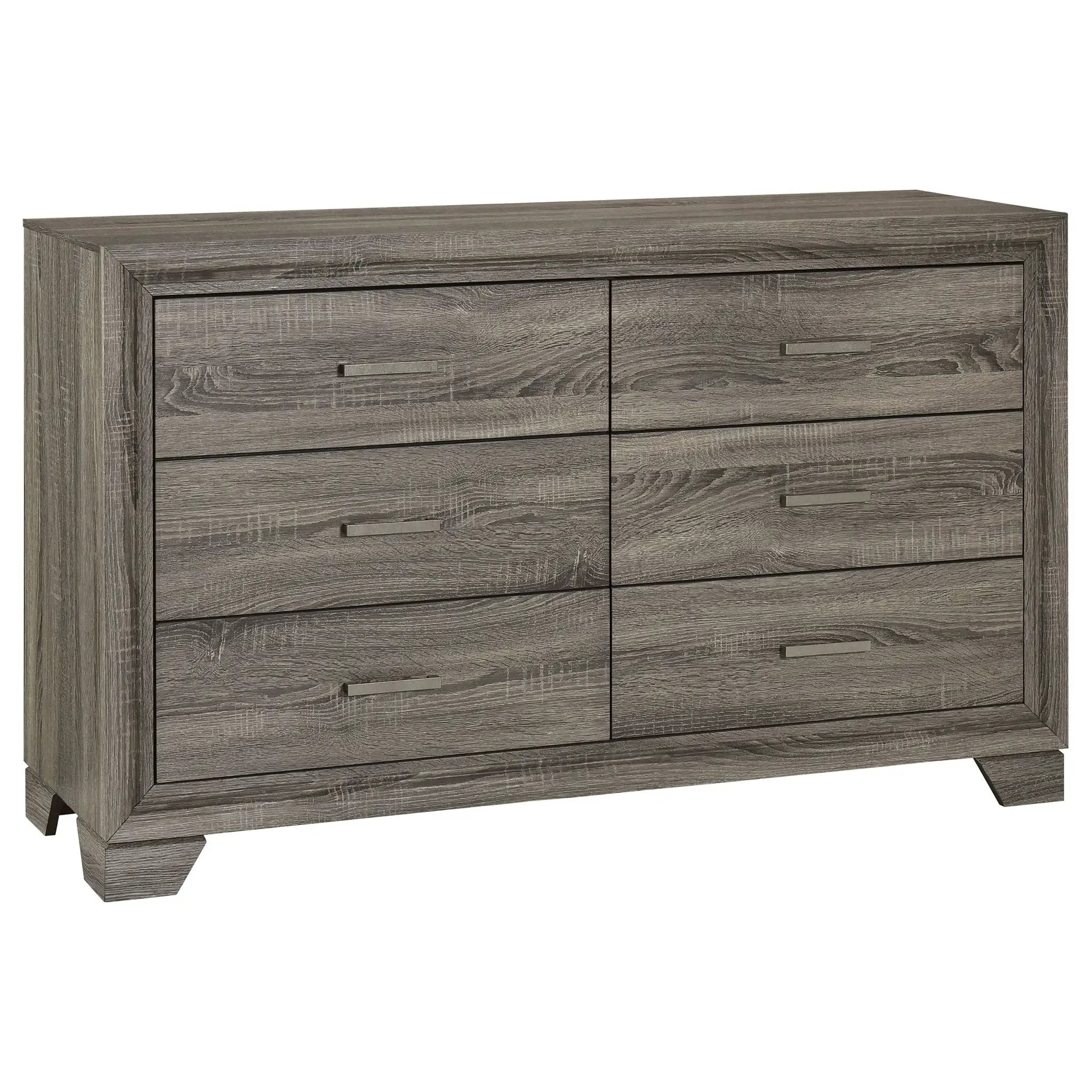 Wright 4-piece California King Bedroom Set Brown Oak by Unique Piece Furniture