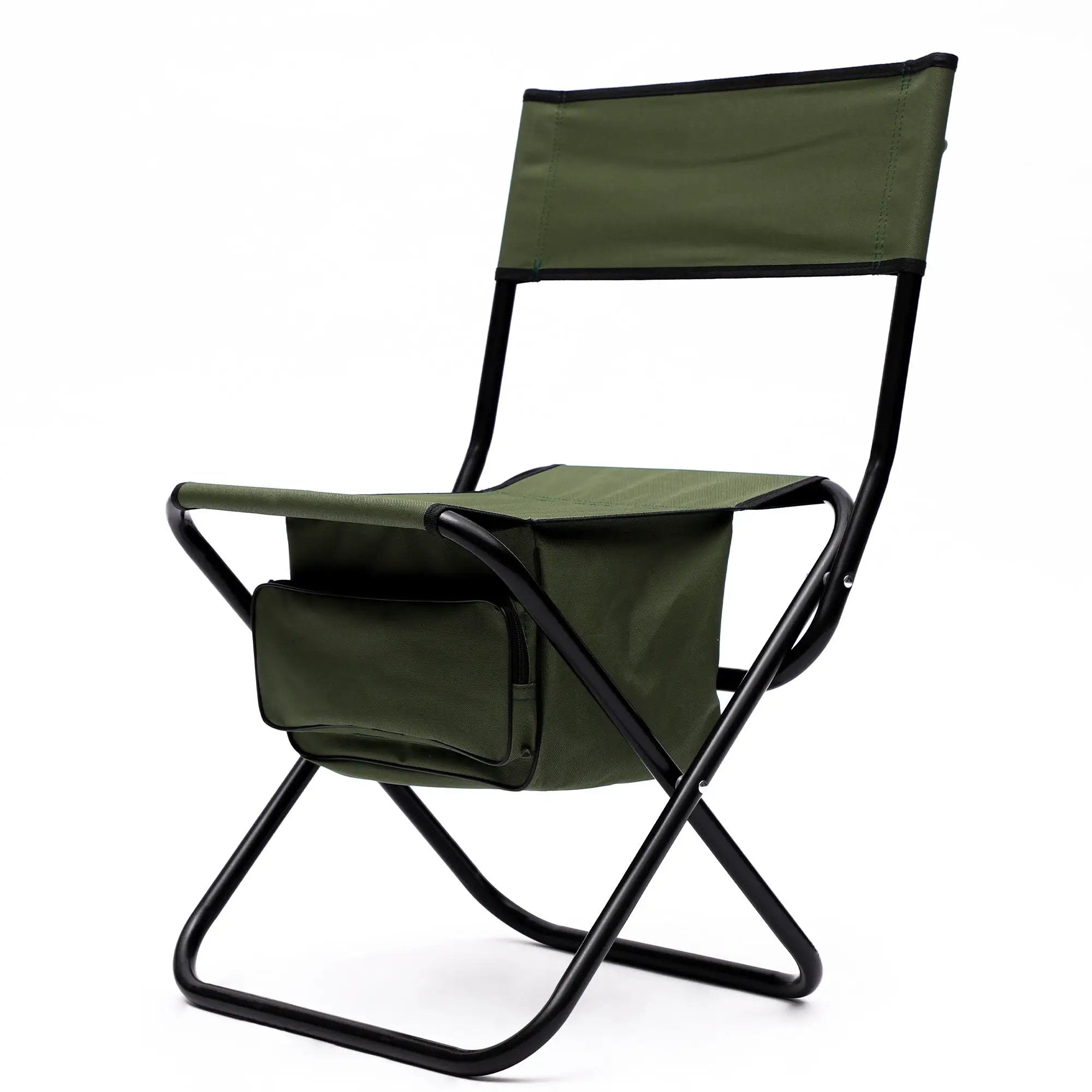 Folding Outdoor Chairs With Storage Bag, Portable Chair For Indoor, Outdoor Camping, Picnics And Fishing by HouseOfZazla
