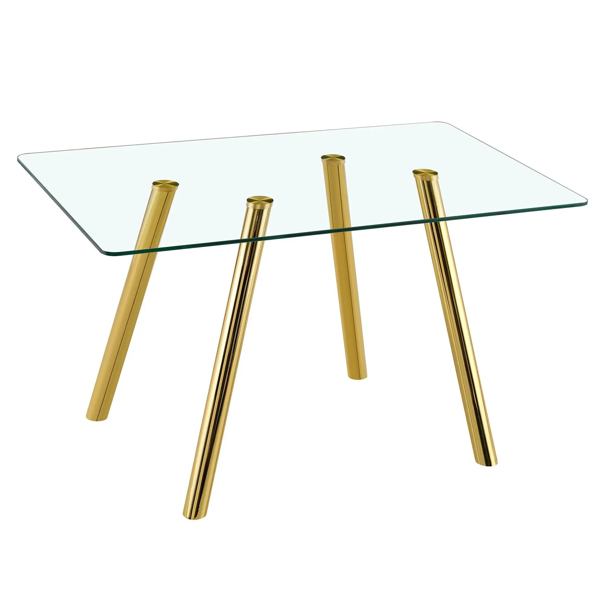Rectangular Design Dining Table - Gold by HouseOfZazla