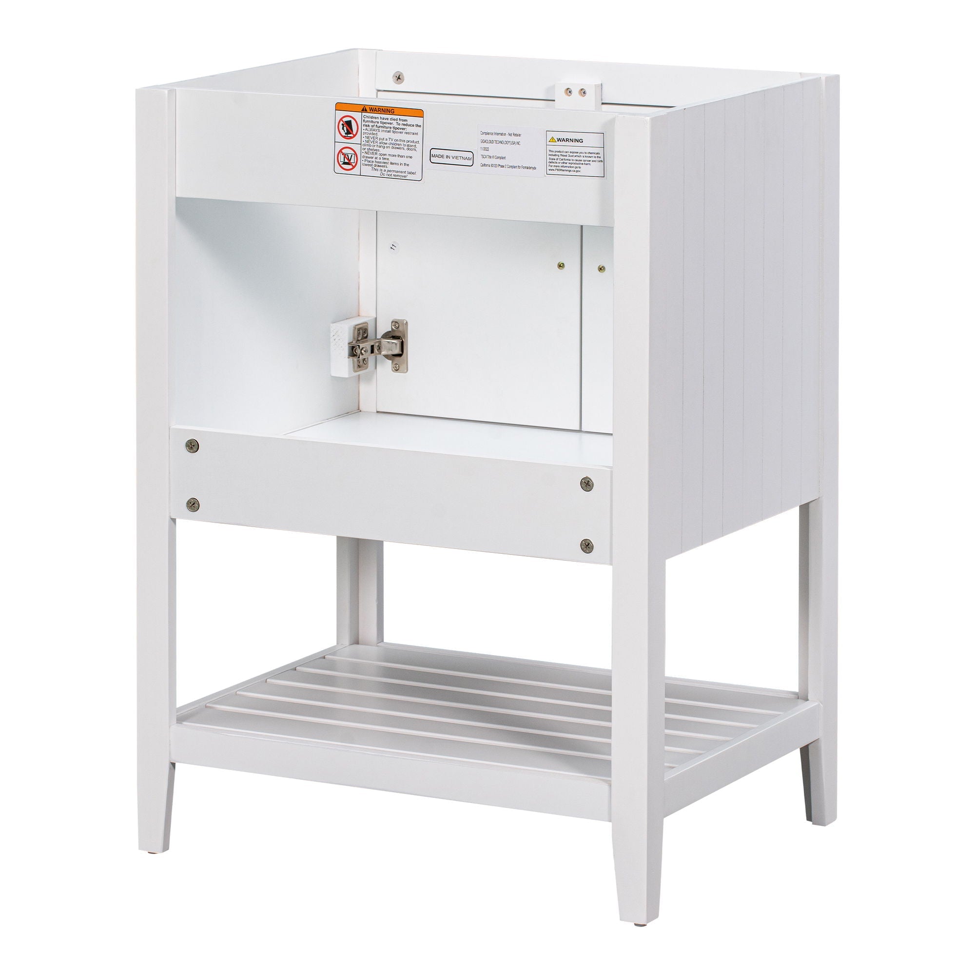 Bathroom Vanity Base Only, Soild Wood Frame, Bathroom Storage Cabinet With Doors And Open Shelf by HouseOfZazla