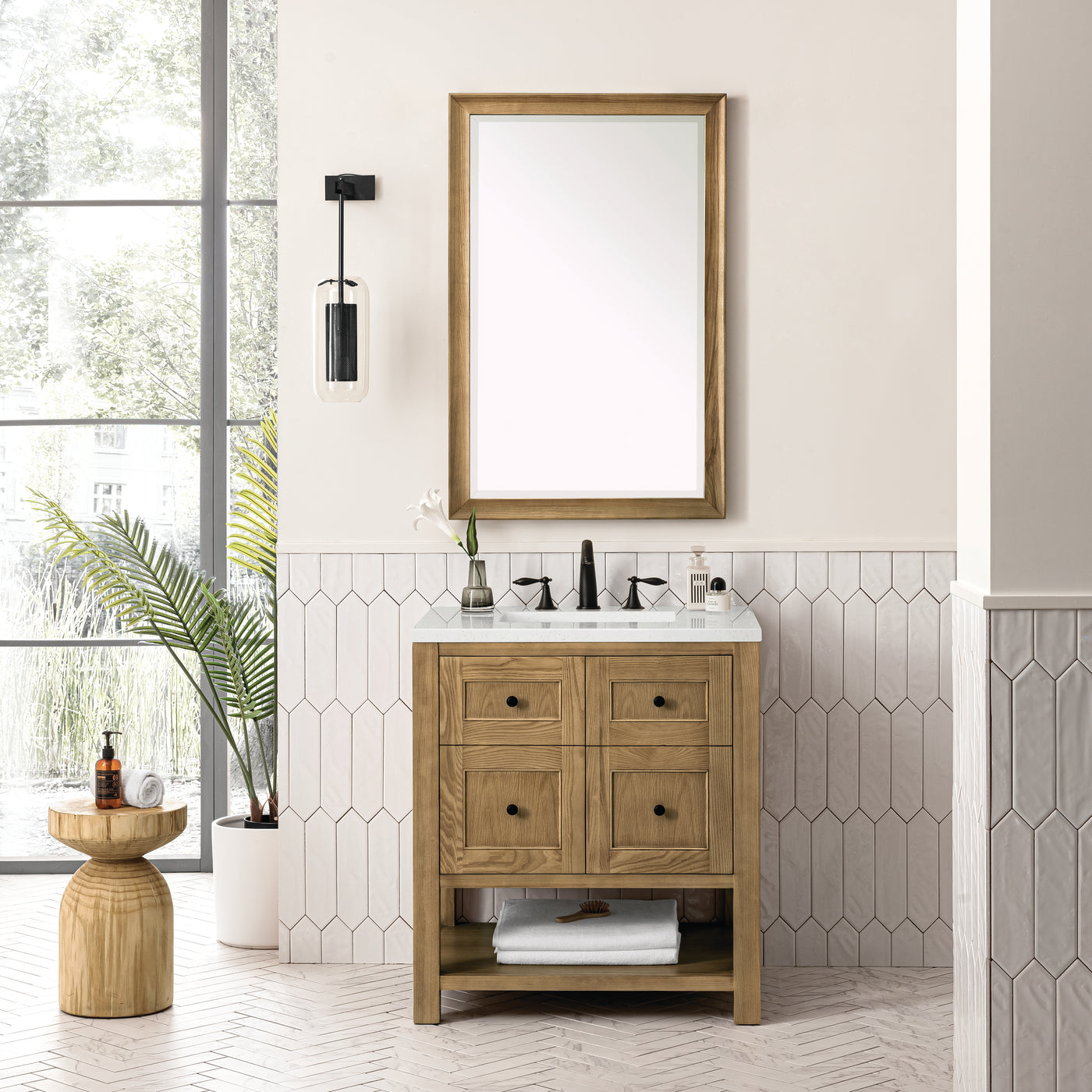 James Martin Breckenridge 30" Single Bathroom Vanity, Light Natural Oak, view 21