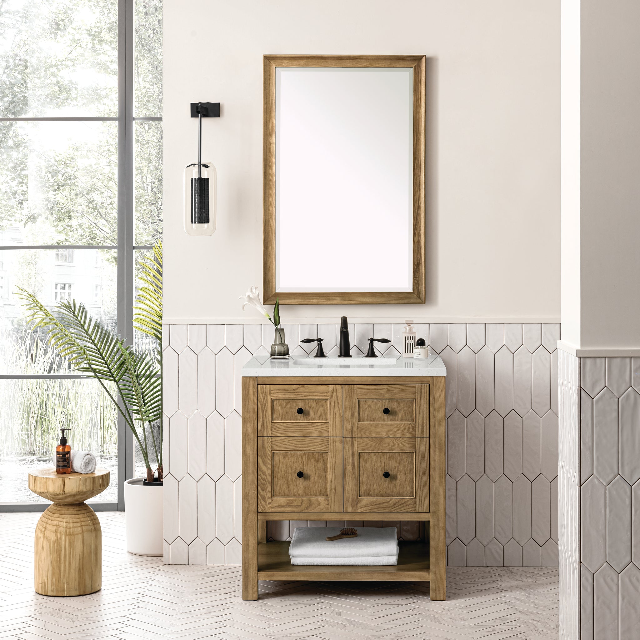 James Martin Breckenridge 30" Single Bathroom Vanity, Light Natural Oak, view 21