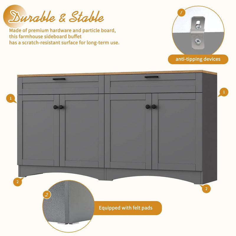 On-Trend Farmhouse TV Stand with 2 Drawers for TVs Up to 70" by HouseOfZazla