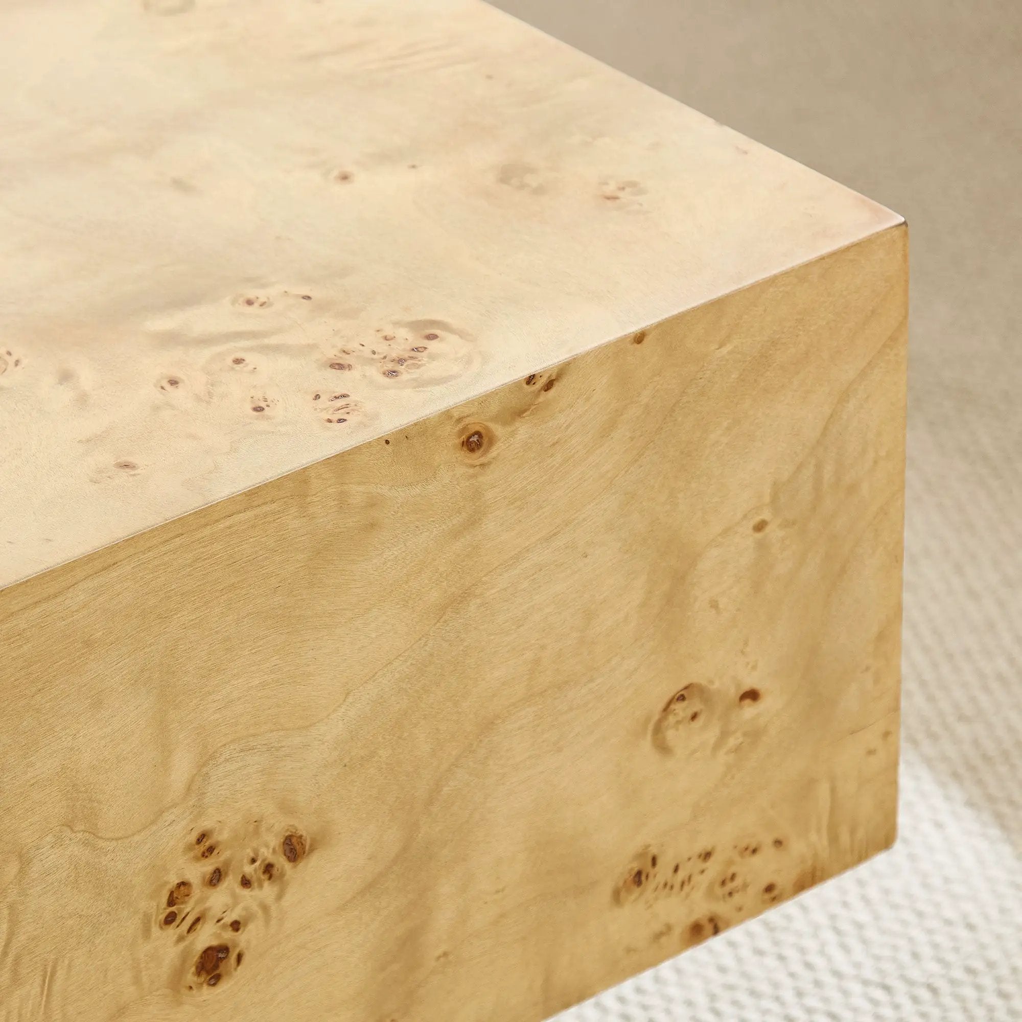 43.31 Inch Burl Wood Veneer Coffee Table by HouseOfZazla