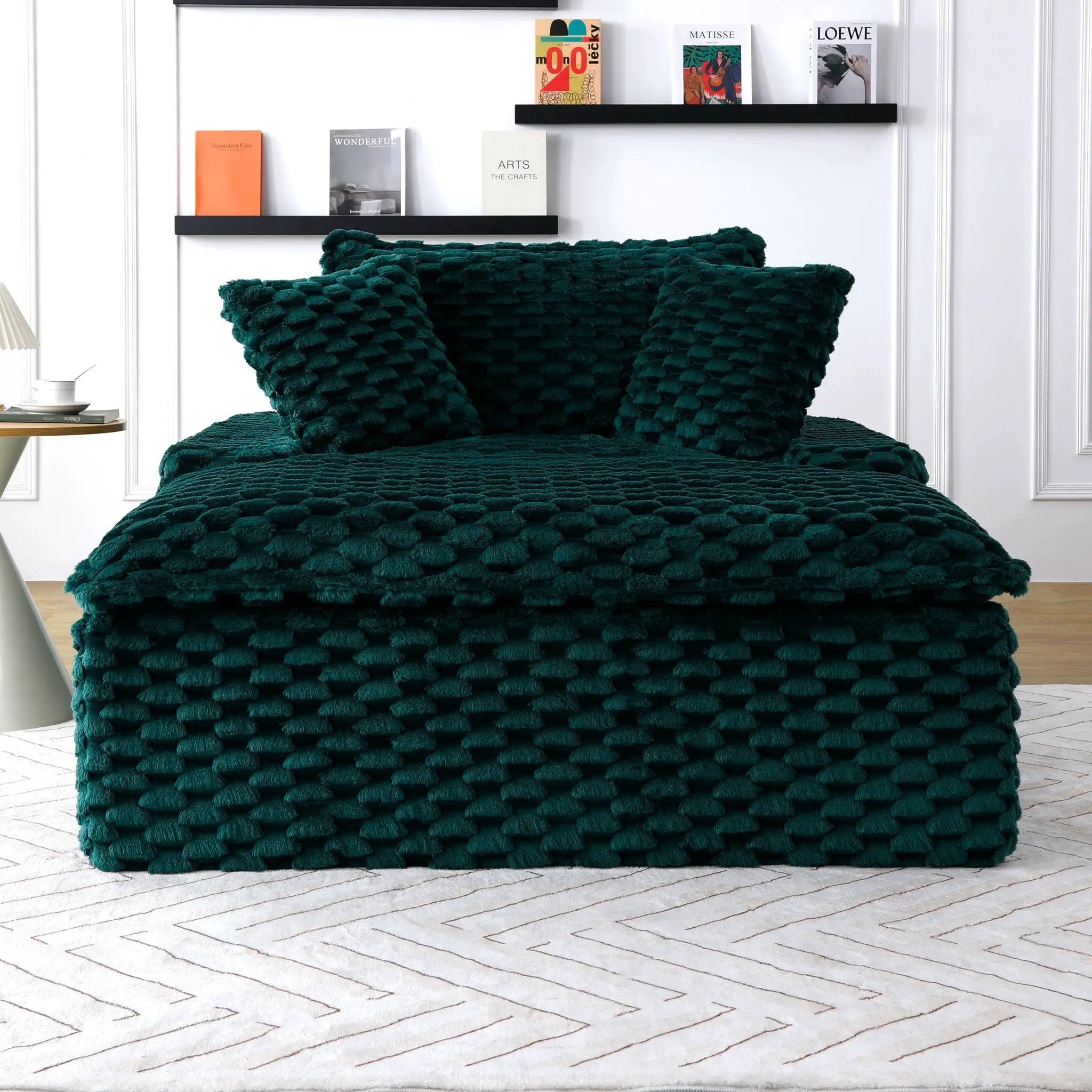 Comfort Bearing Sofa With 2 Pillows And 1 Backrest - Green by Unique Piece Furniture