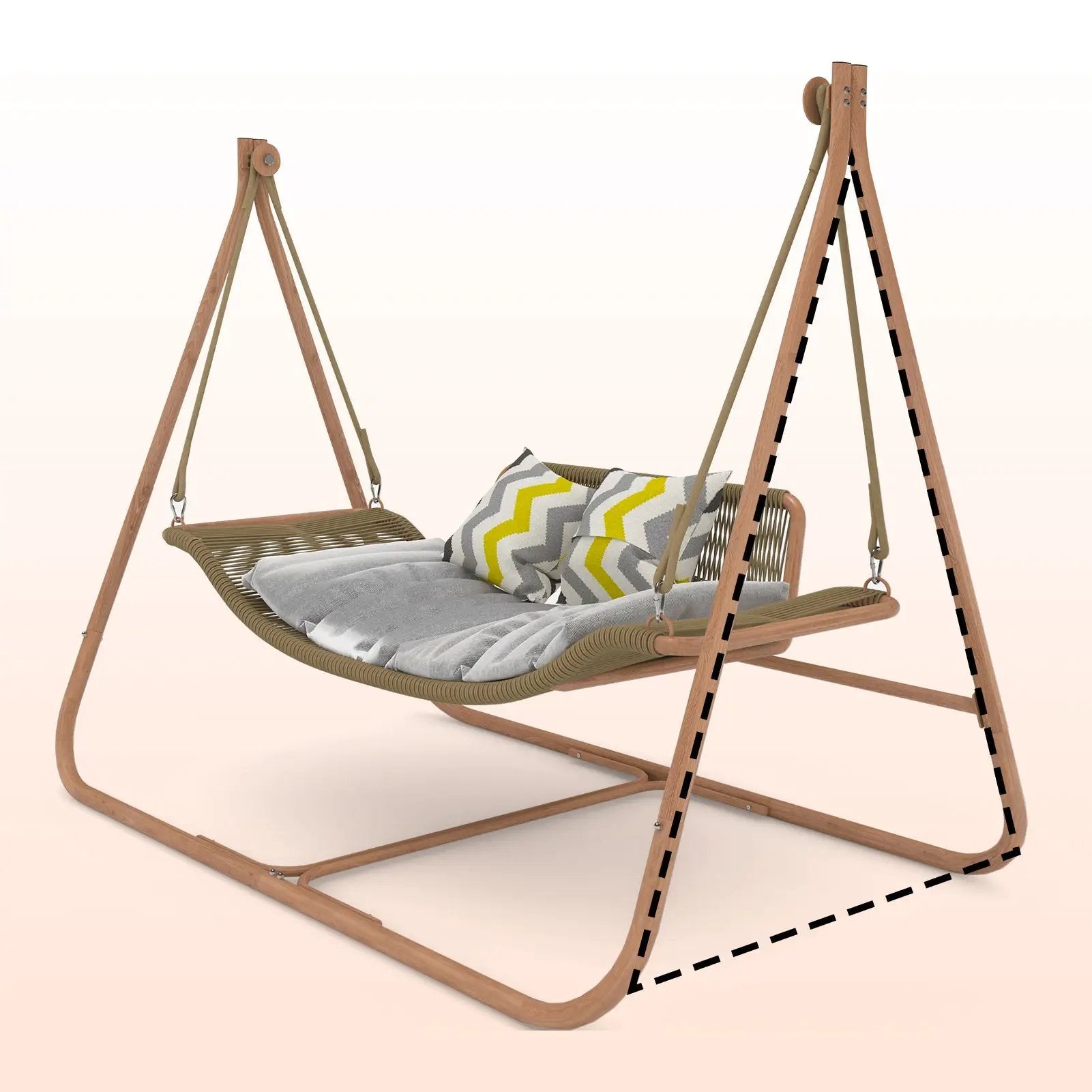Freestanding Double Egg Swing Chair with Stand by HouseOfZazla