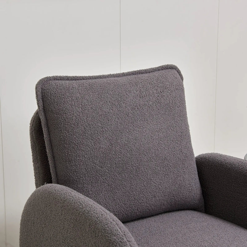 Modern Sherpa Upholstered Accent Chair, Comfortable Living Room Armchair, Lounge Chair For Bedroom, And Office by HouseOfZazla