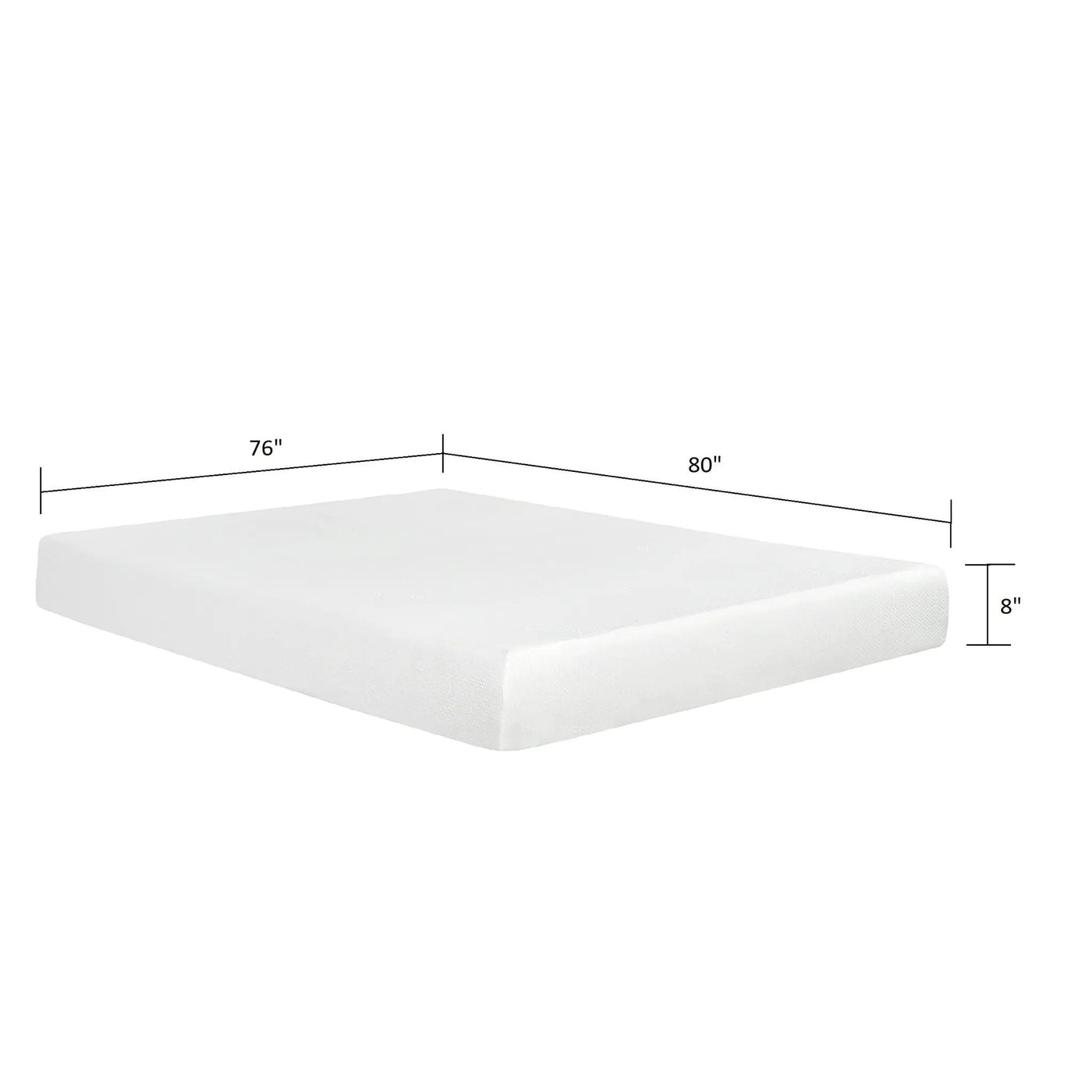 8" Plush Gel Memory Foam Mattress For Bed, Aloe Vera Cover by Unique Piece Furniture