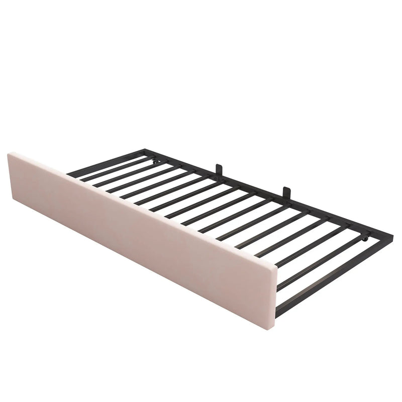 Upholstered Daybed With Metal Slatted Base by HouseOfZazla