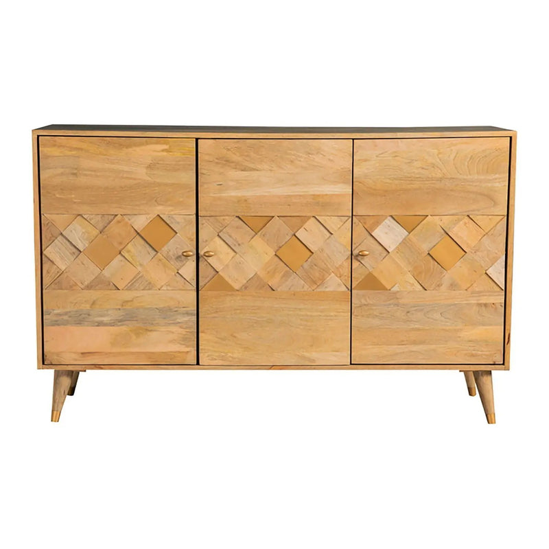 Austin - 3 Door Accent Cabinet With Tapered Legs - Natural by HouseOfZazla
