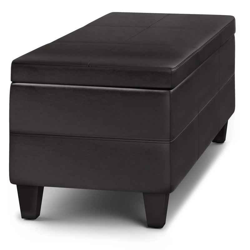 Avalon - Lift Top Rectangular Storage Ottoman - Tanners Brown by Unique Piece Furniture