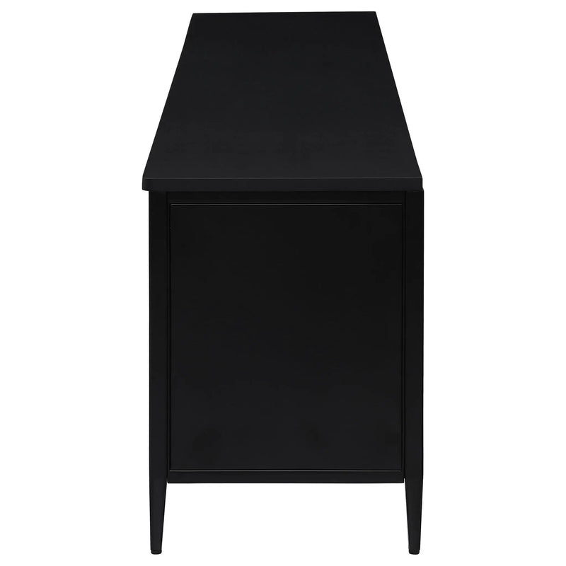 Amherst 4-door 78-inch Metal TV Stand Media Console Black by Unique Piece Furniture