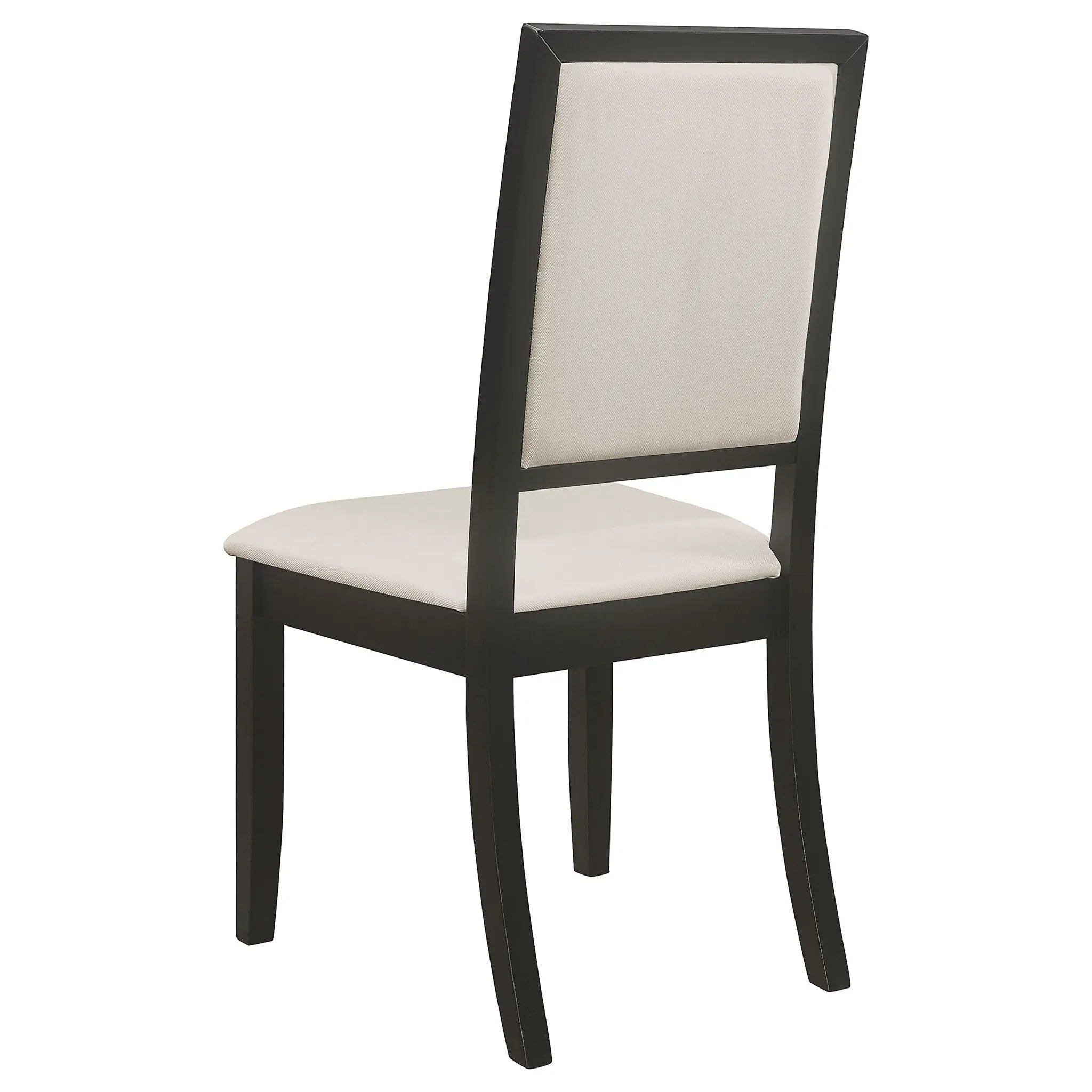 Louise Upholstered Wood Dining Side Chair Black (Set of 2) by Unique Piece Furniture