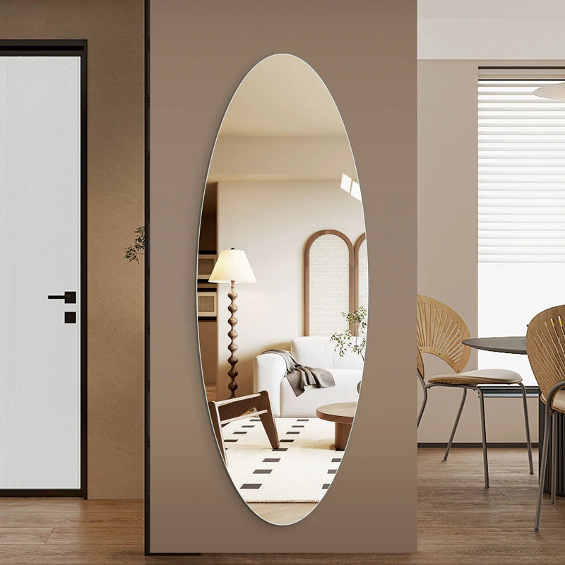 Modern Oval Full Length Wall Mirror by HouseOfZazla