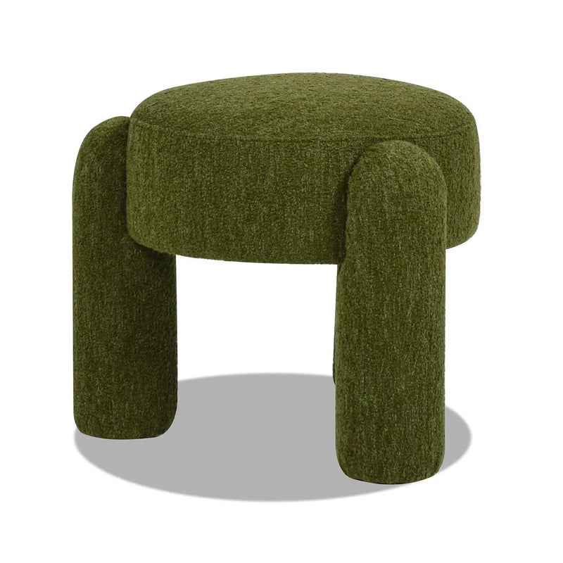 Hugo - Round Fully Upholstered Ottoman by Unique Piece Furniture