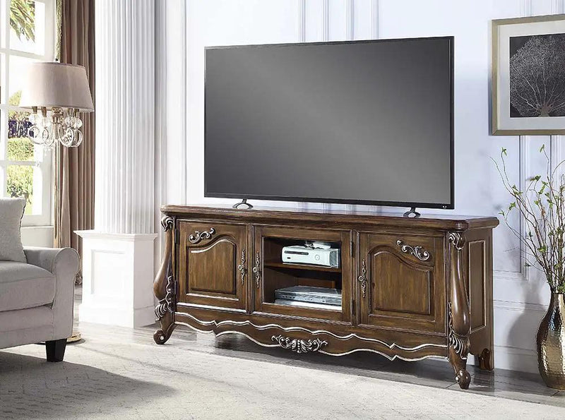 Latisha - TV Stand - Antique Oak by Unique Piece Furniture