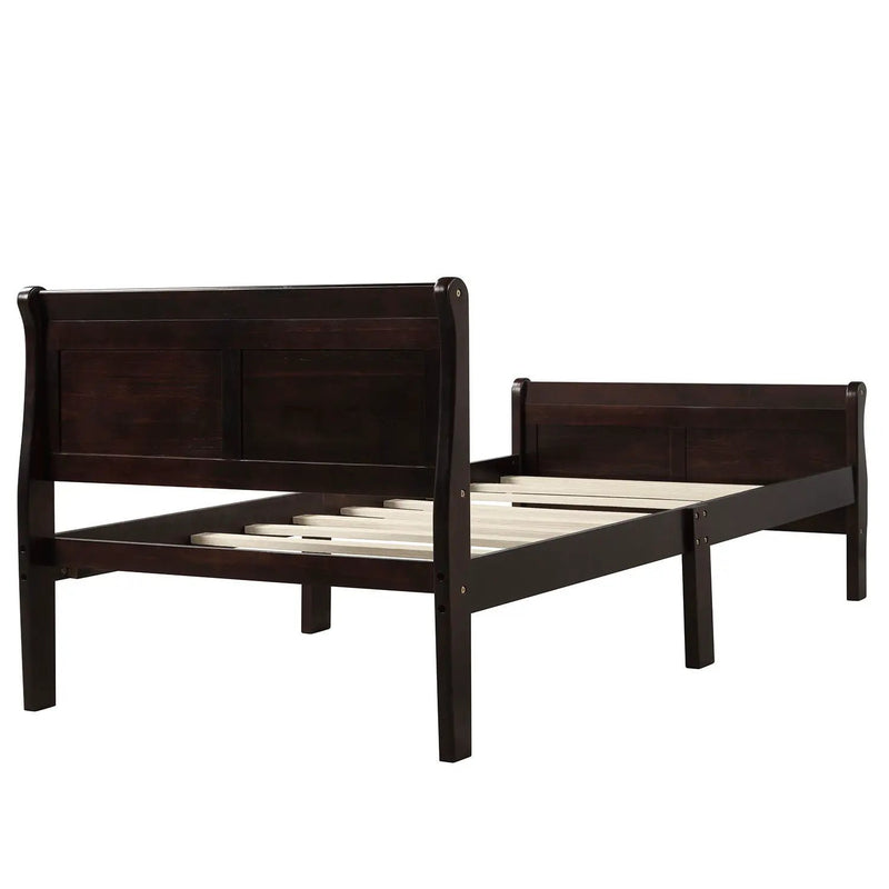 Platform Bed Frame Mattress Foundation Sleigh Bed With Headboard / Footboard / Wood Slat Suppor by Unique Piece Furniture