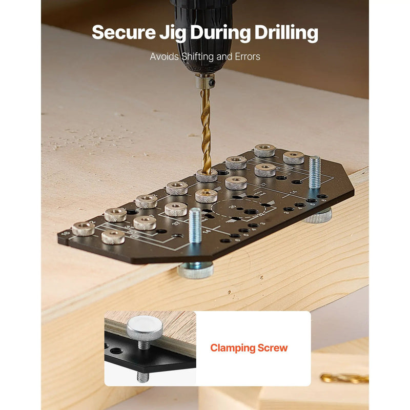 Shelf Pin Jig and Hinge Jig Two-in-One Aluminum Alloy Cabinet Hole Drilling Tool by HouseOfZazla