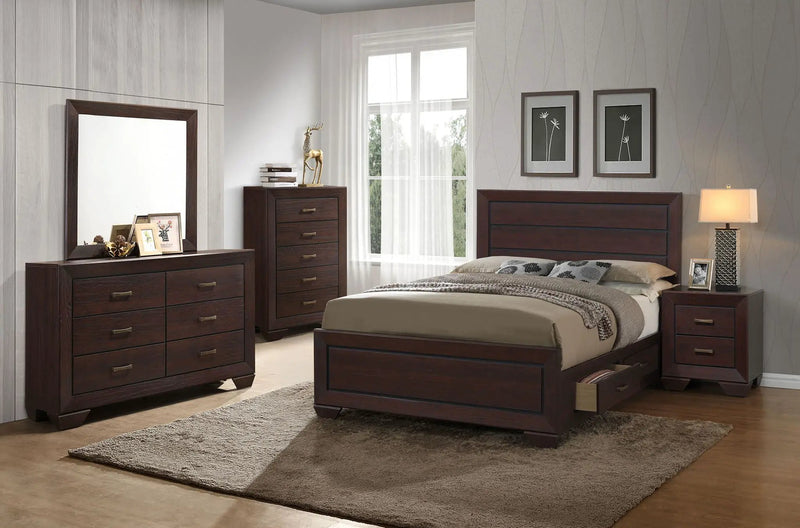 Kauffman 5-piece California King Bedroom Set Dark Cocoa by Unique Piece Furniture