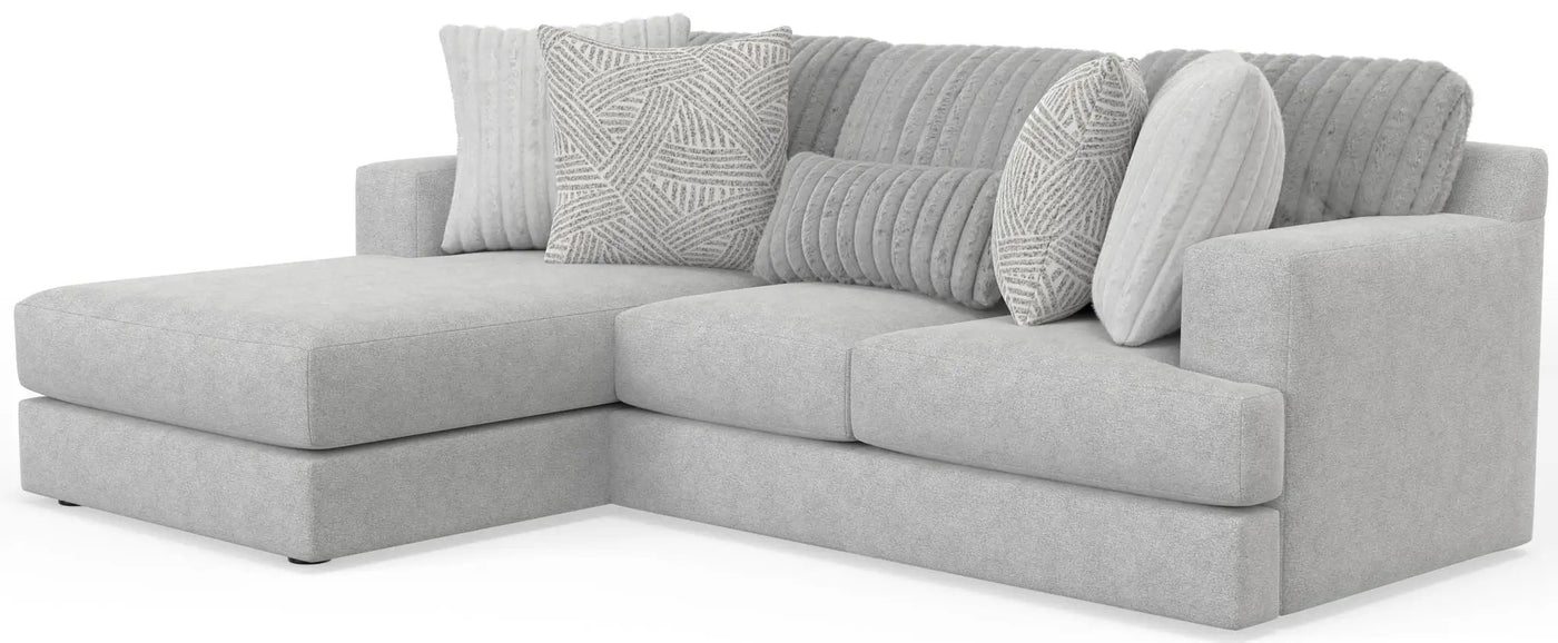 Logan - Upholstered Sectional With Comfort Coil Seating And Accent Pillows Included by Unique Piece Furniture