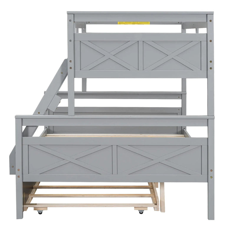 Bunk Bed With Ladder And Safety Guardrail by Unique Piece Furniture