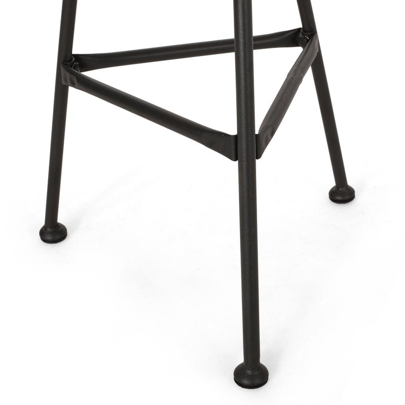 Petrichor Outdoor Side Table with Tempered Glass and Steel Frame by HouseOfZazla