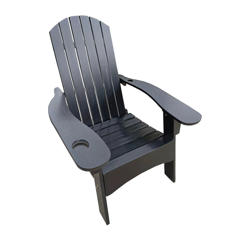 Outdoor Or Indoor Wood Adirondack Chair With An Hole To Hold Umbrella, On The Arm by HouseOfZazla
