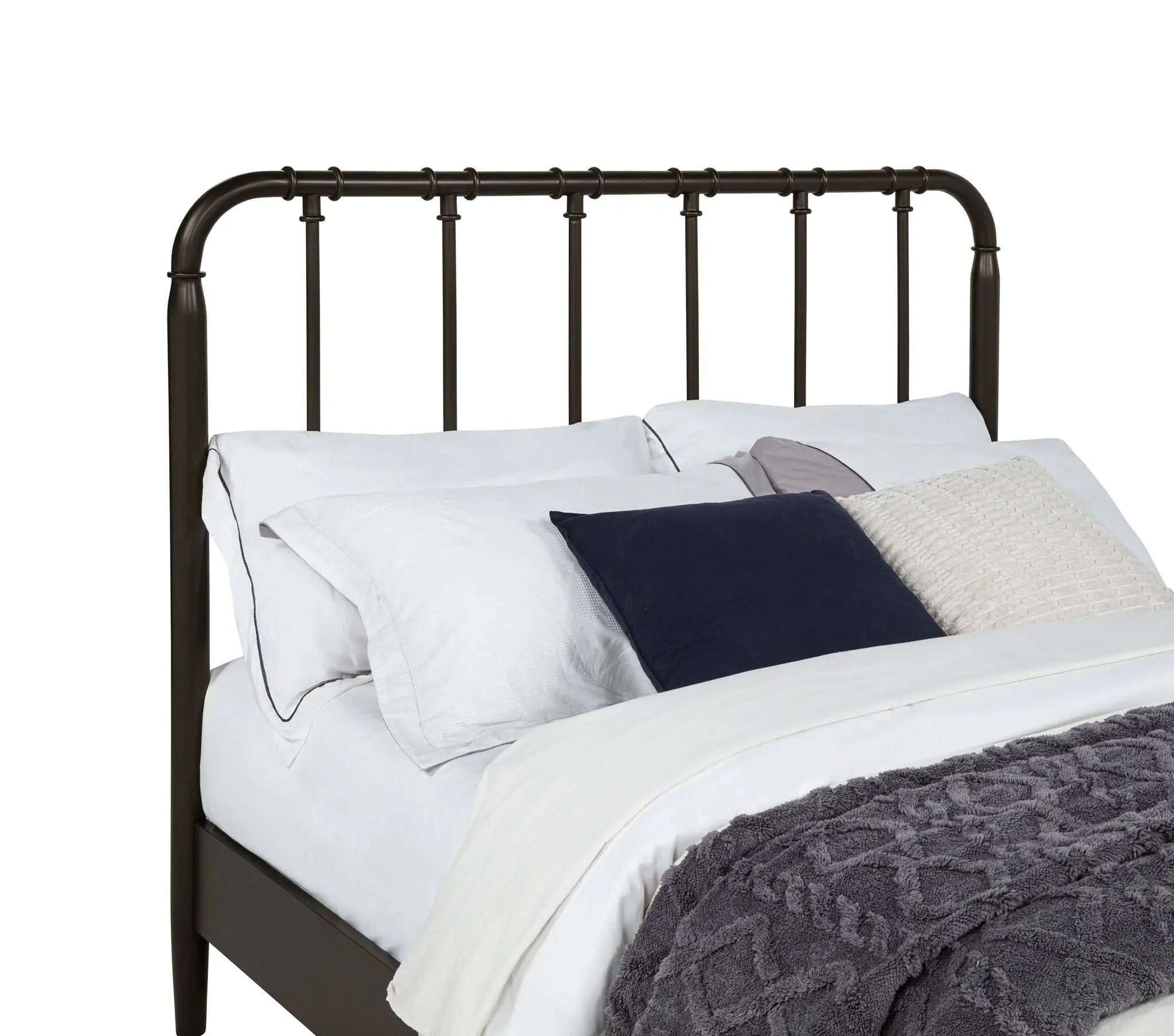 Rocco All Wood Water Pipe Open Frame Eastern King Bed Dark Bronze by Unique Piece Furniture