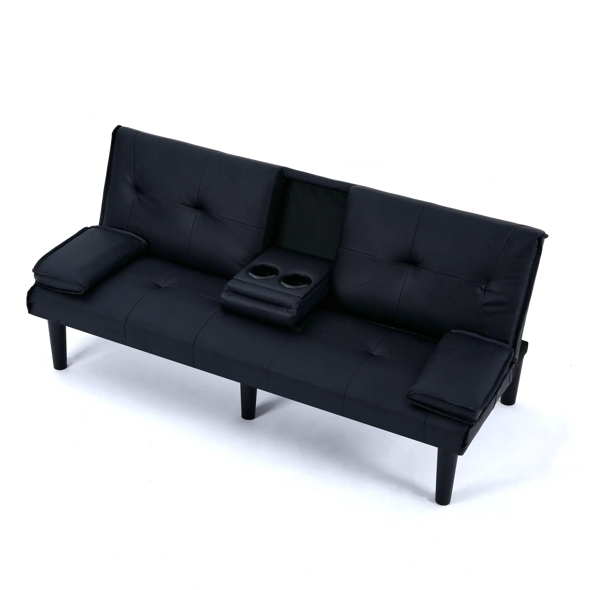 Sofa Bed With Foldable Design And Cup Holder by HouseOfZazla