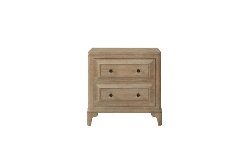 Queen Canopy Bedroom Set With A 2 Drawer Nightstand A Dresser With Poster Mirror And A Door Chest - Sand by HouseOfZazla