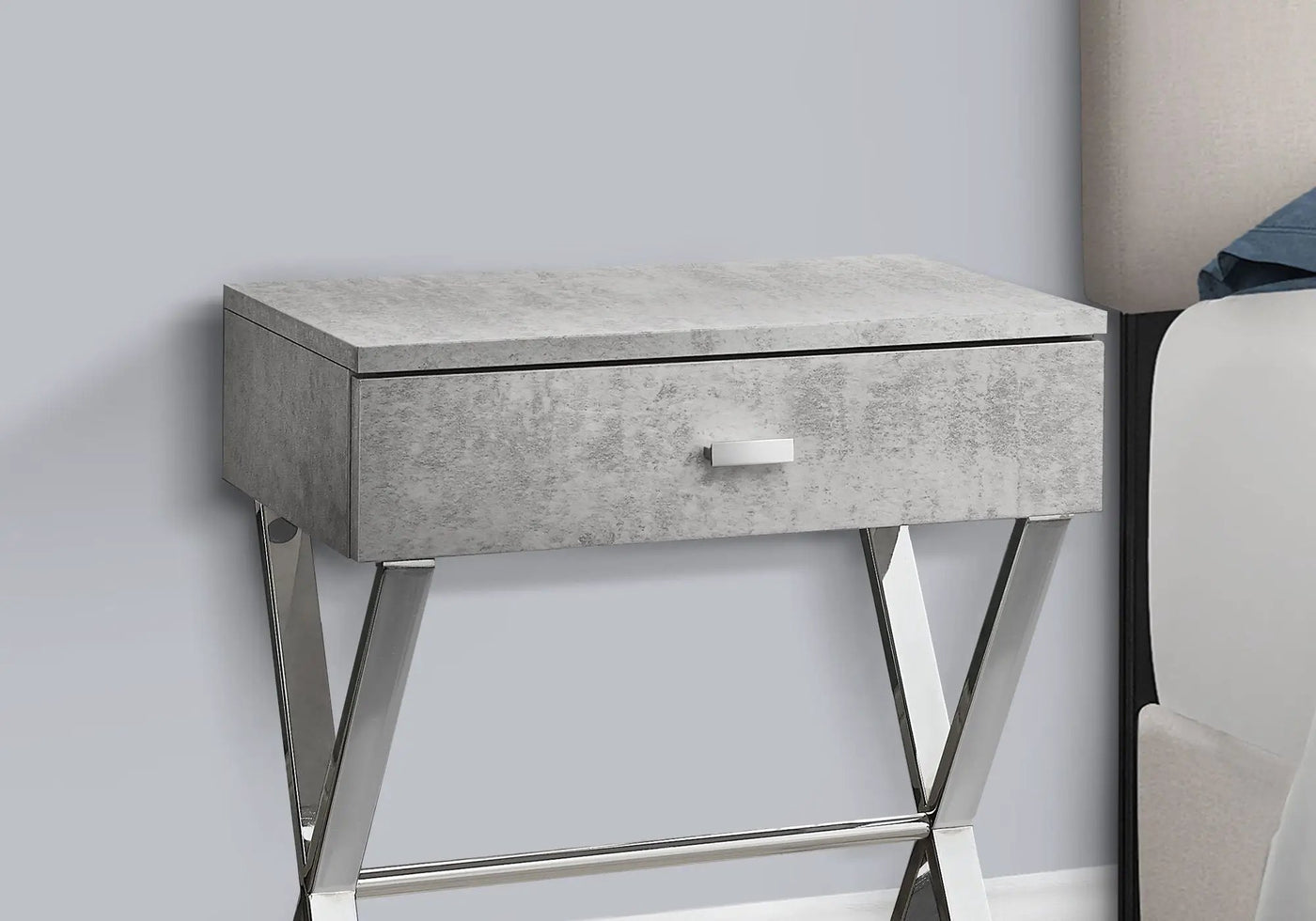 Accent Side X Table, Storage Drawer, Contemporary & Modern by Unique Piece Furniture