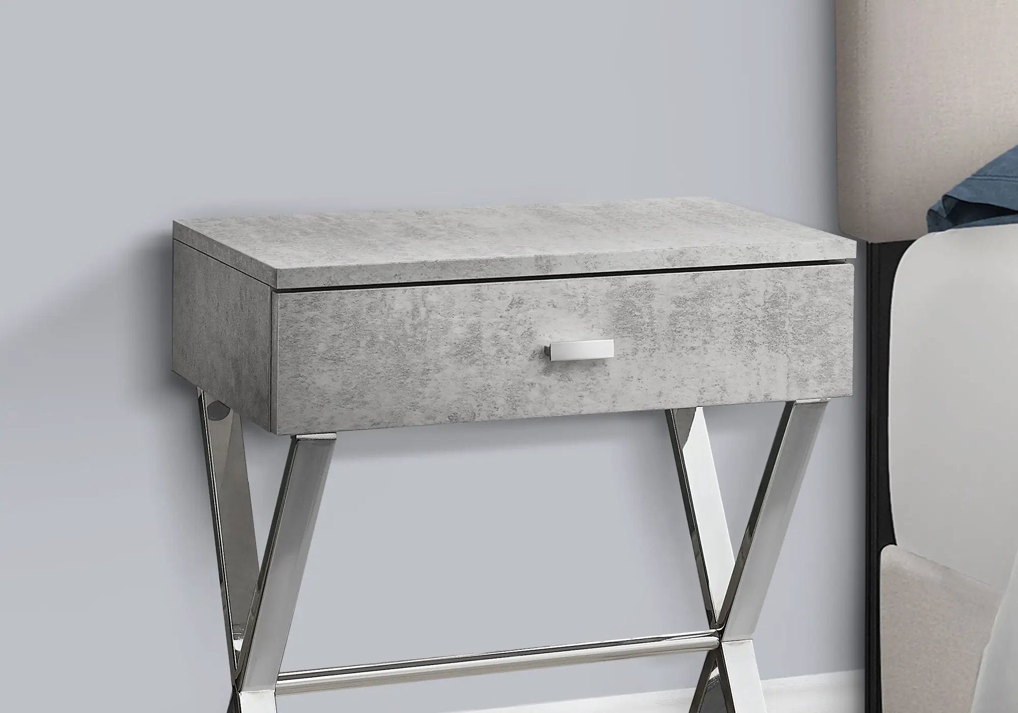 Accent Side X Table, Storage Drawer, Contemporary & Modern by Unique Piece Furniture
