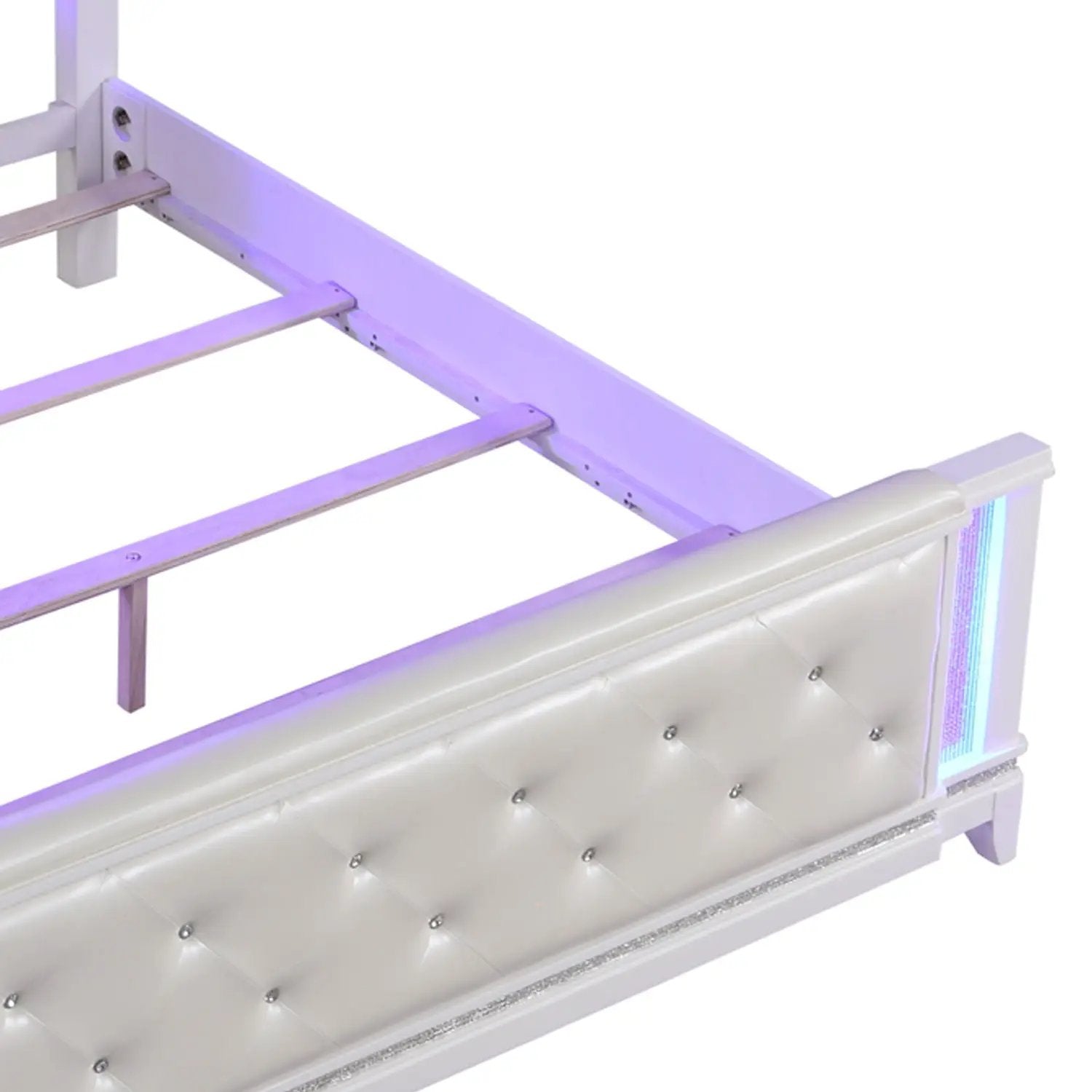 Opium - King Size Tufted Bed - White by HouseOfZazla