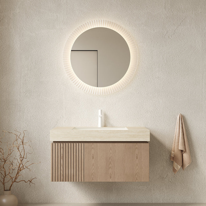 MURI 36" Bathroom Vanity & Sink with Floating Plywood Storage Cabinet by HouseOfZazla