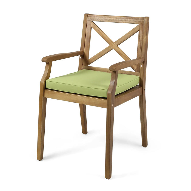 7 Pieces Acacia Wood Outdoor Dining Set by HouseOfZazla