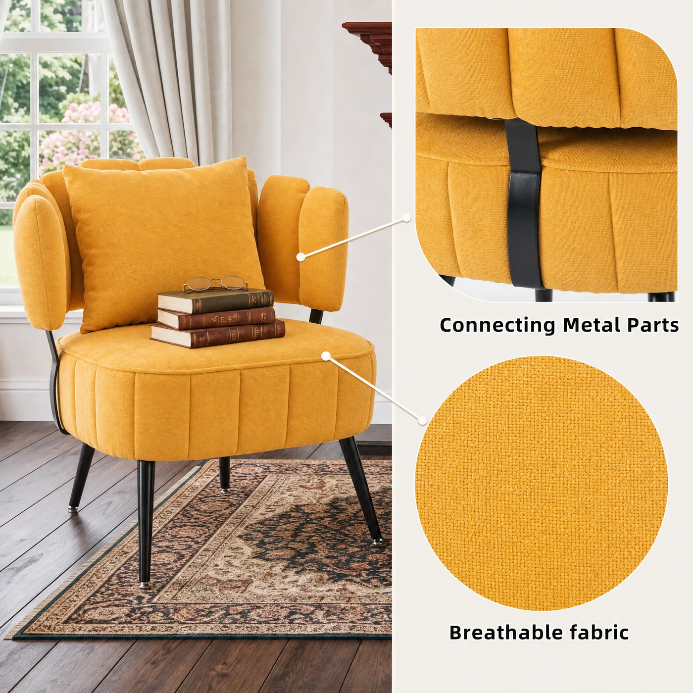 Decorative Armchair With Spring Seat Cushion by HouseOfZazla