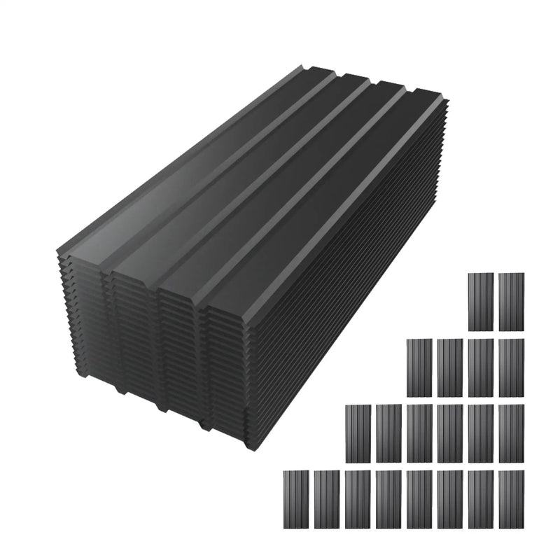Galvanized Metal Roof Panels - 20 Piece Set by HouseOfZazla