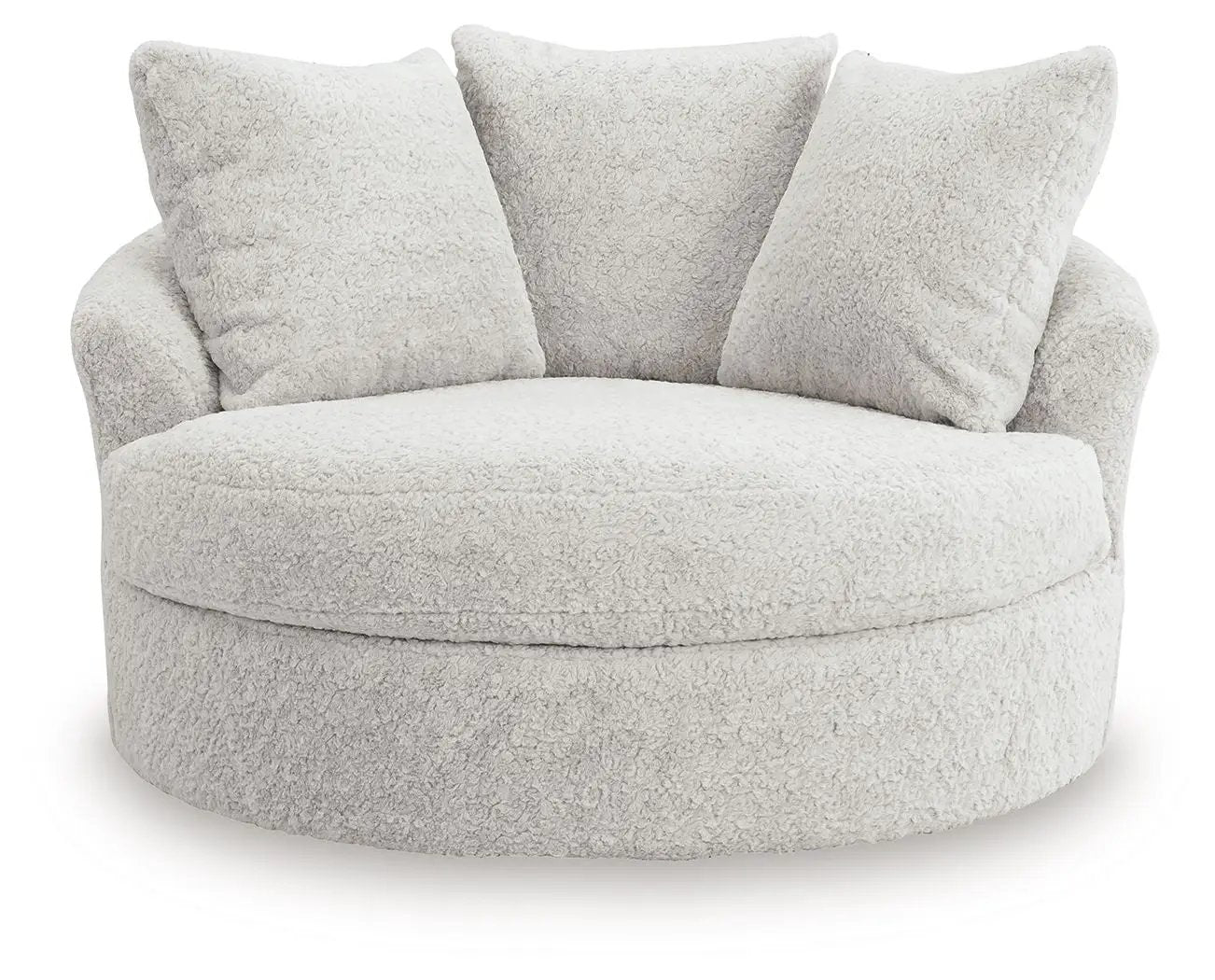 Cuddle Plush - Oversized Swivel Accent Chair - Arctic by Unique Piece Furniture