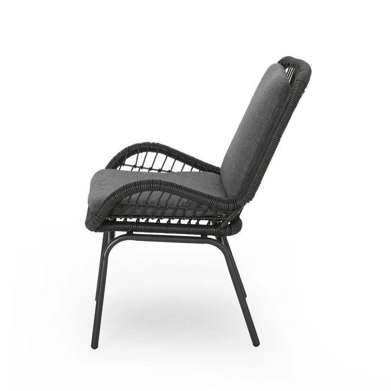 Outdoor Wicker Club Chair With Cushions (Set of 2) by HouseOfZazla