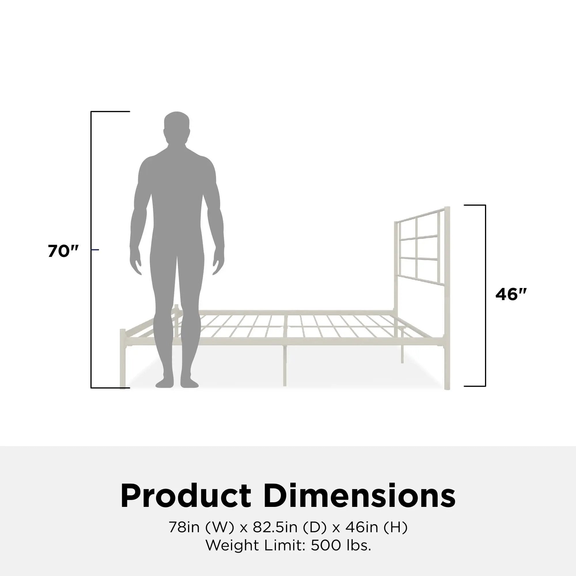 Praxis - King Bed With Simple Headboard - White