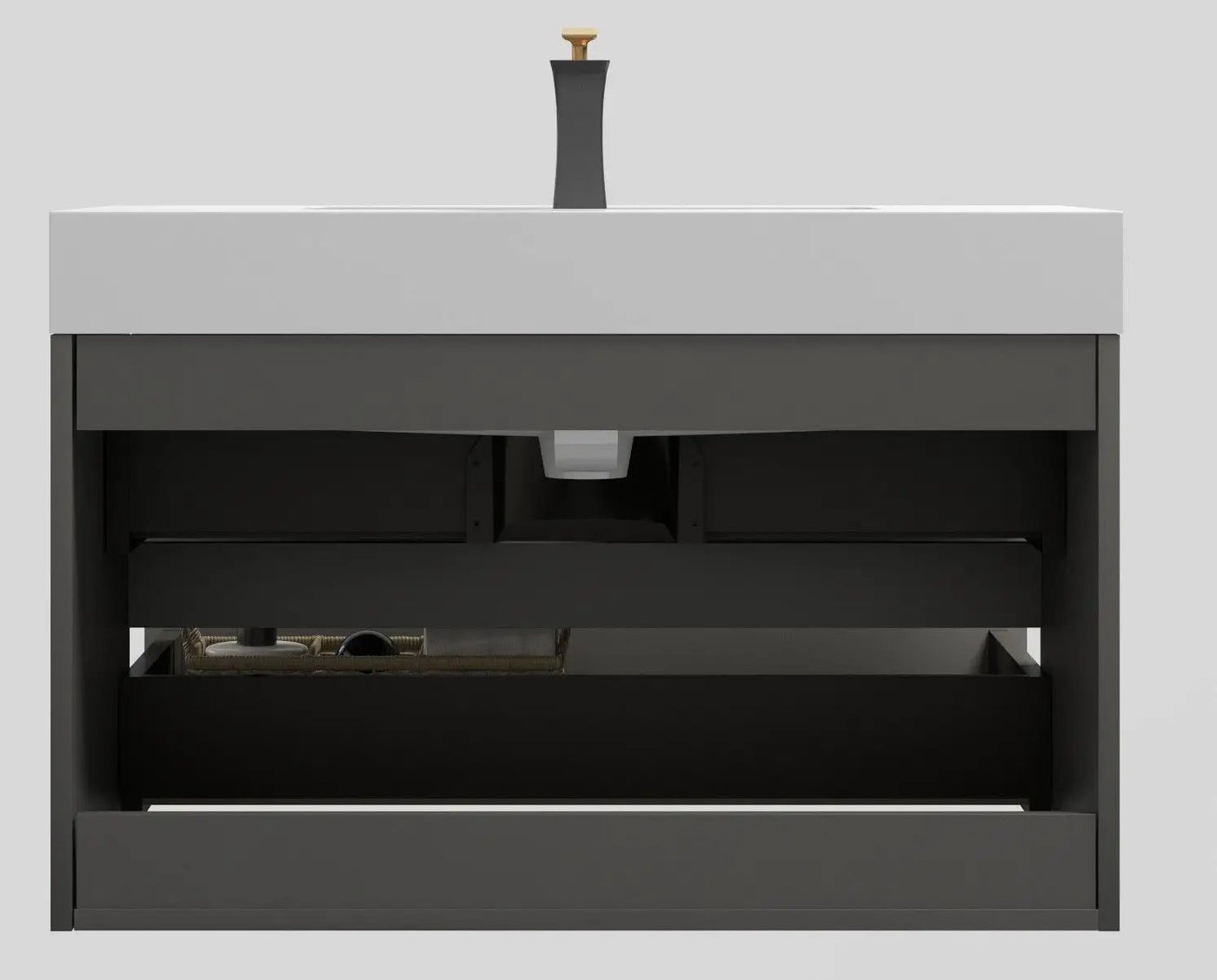 Alice - Bathroom Vanity With Sink, Wall Mounted, Floating by Unique Piece Furniture