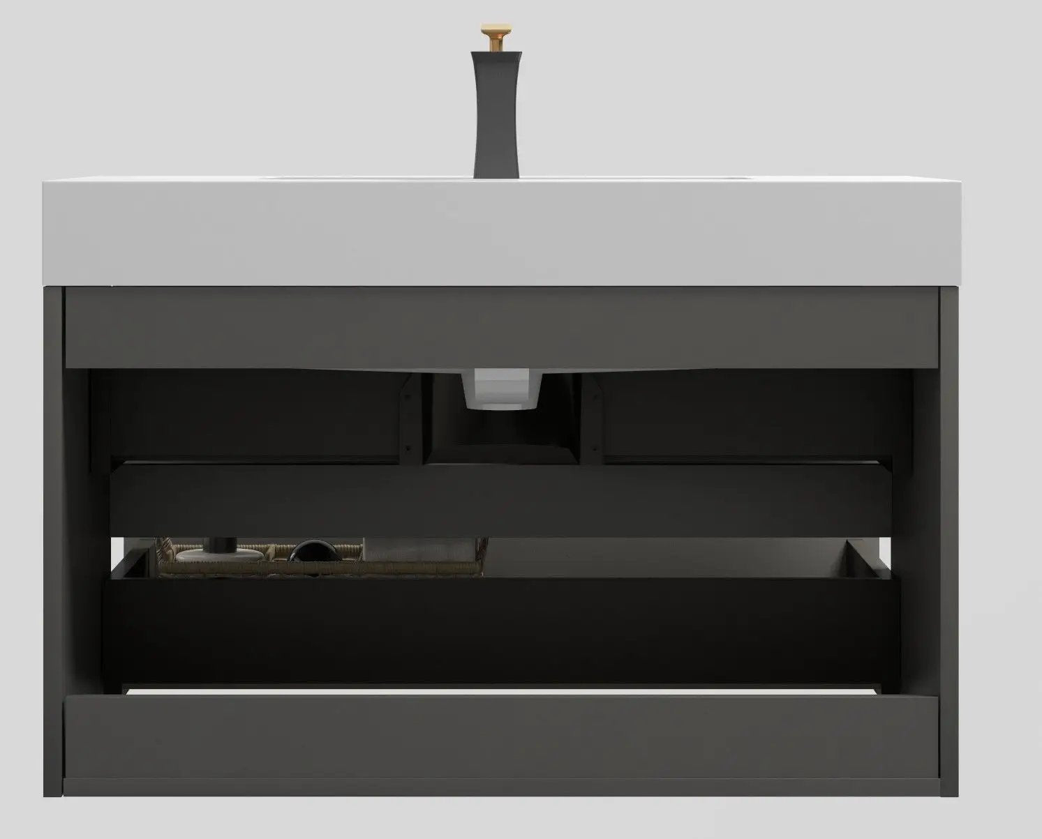 Alice - Bathroom Vanity With Sink, Wall Mounted, Floating by Unique Piece Furniture