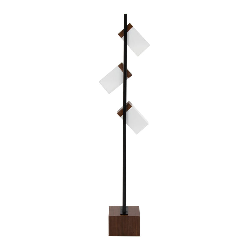 Bento - Contemporary Floor Lamp - Black / Walnut / White by HouseOfZazla