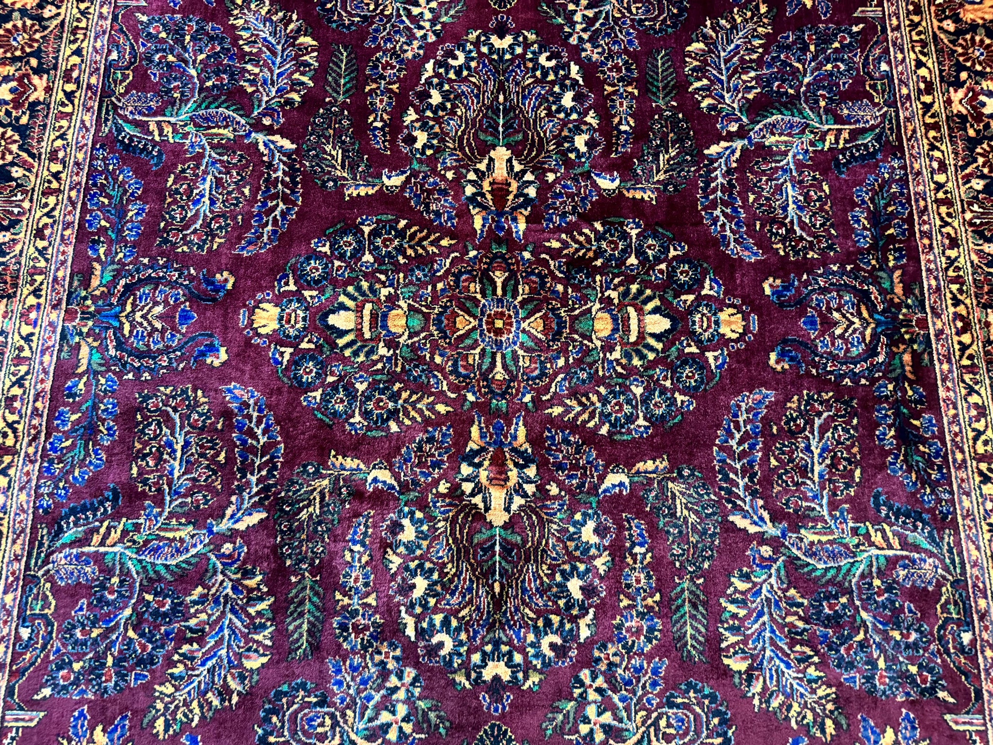 Antique Karastan Rug 8.6 x 12, Wool Pile, Vintage Discontinued Karastan Sarouk Lanamar by Jewel Rugs