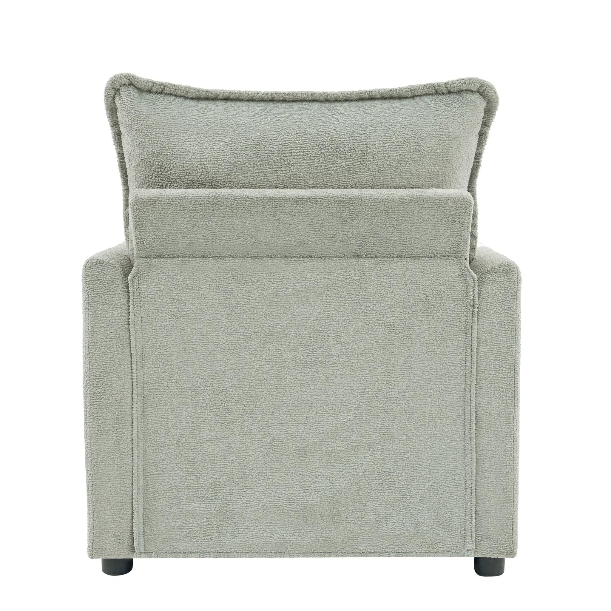 Modern Single Seat Accent Chair With Side Storage Pockets by HouseOfZazla